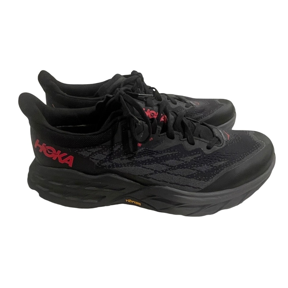 Hoka Speedgoat 5 GTX Spike Black Trail Running Shoes 1133522-BBLC Womens 10.5